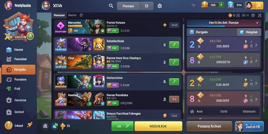 Fitur chat untuk berinteraksi dengan pemain lain.